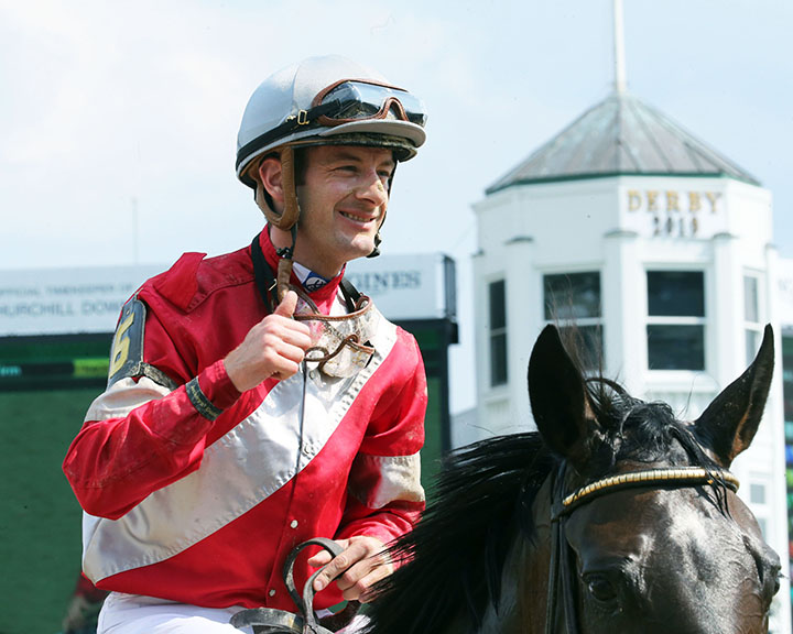 Julien Leparoux after winning his 900th Churchill race