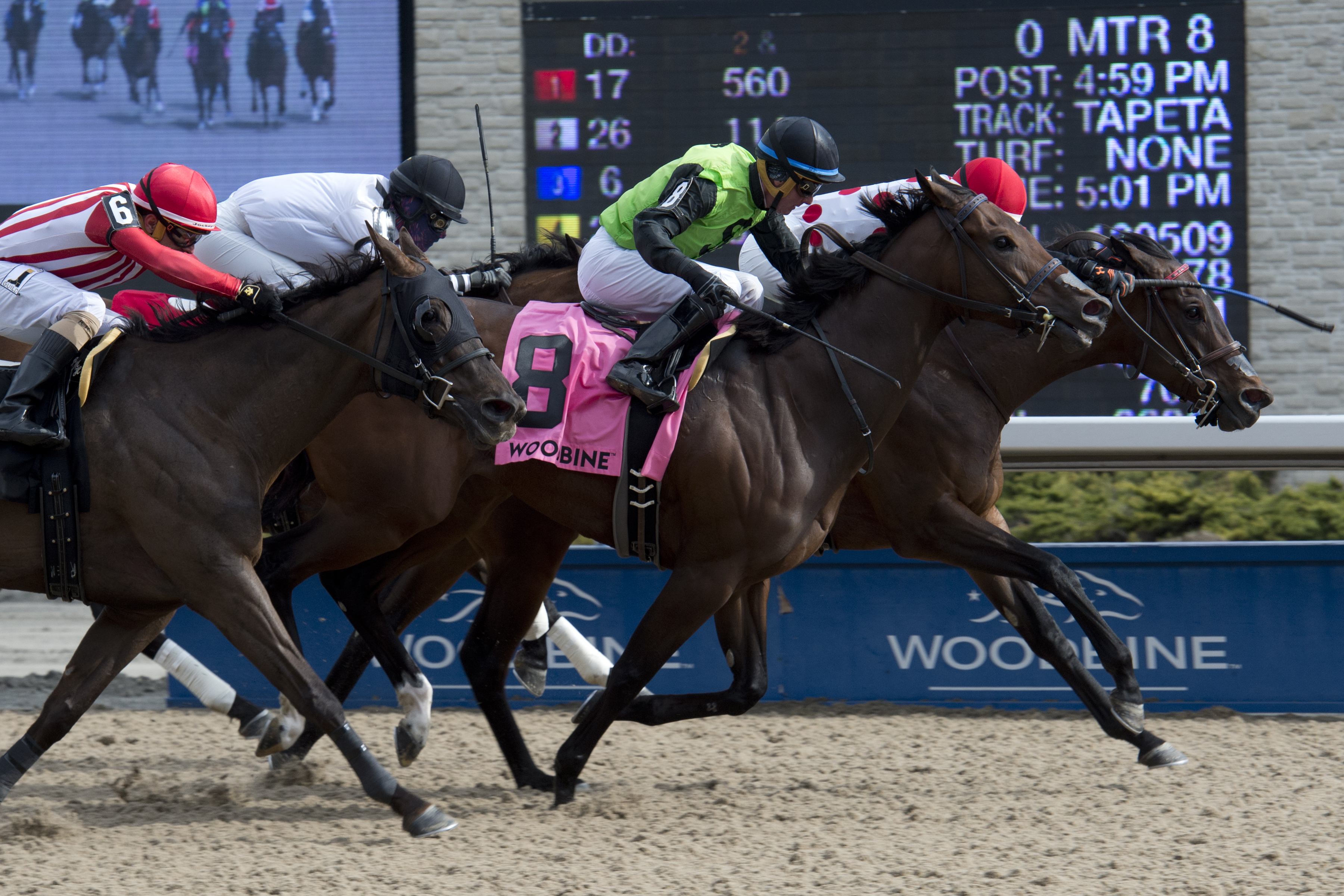 Let It Ride Mom (inside) wins the 2018 Whimsical Stakes