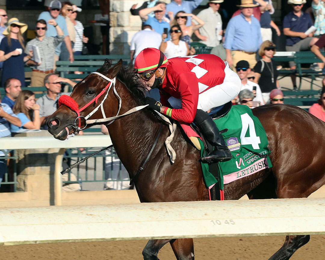 Letruska wins the 2021 Spinster Stakes Keeneland Racecourse