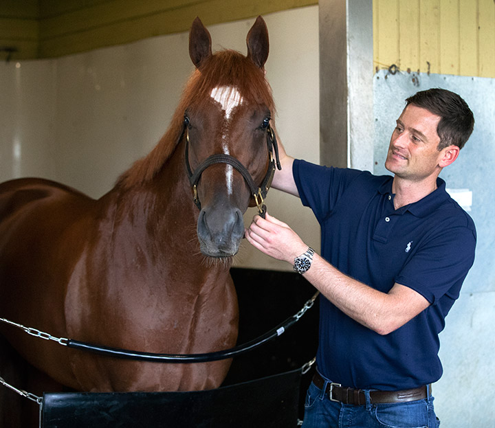 Jack Sisterson with Lexitonian in June 2019 at Belmont Park
