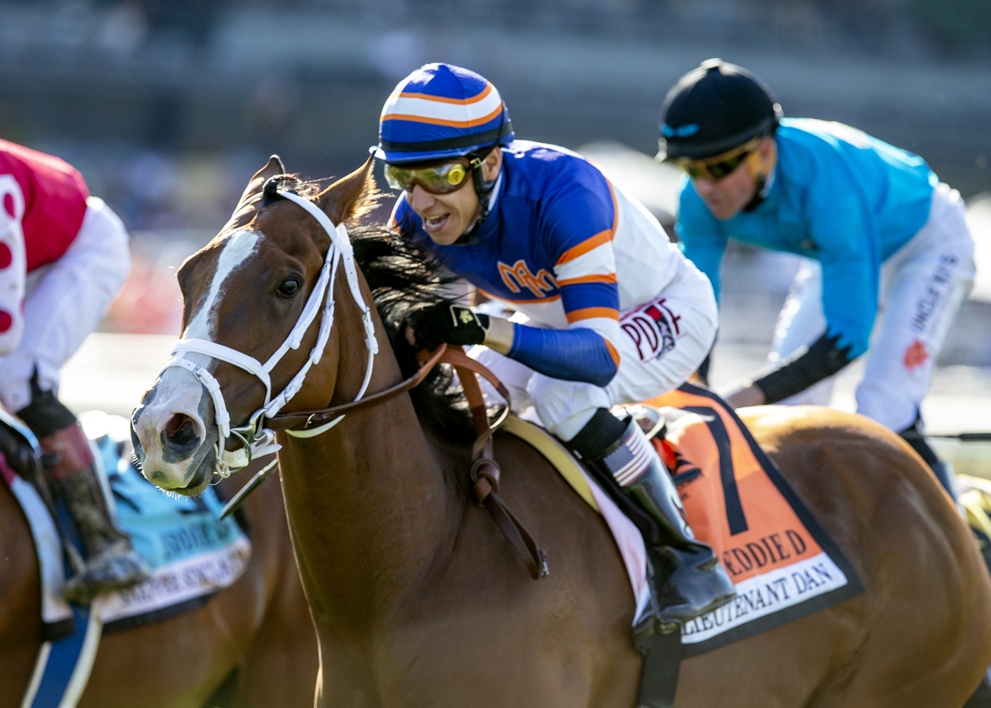 Lieutenant Dan wins the Eddie D at Santa Anita Oct 1 2021