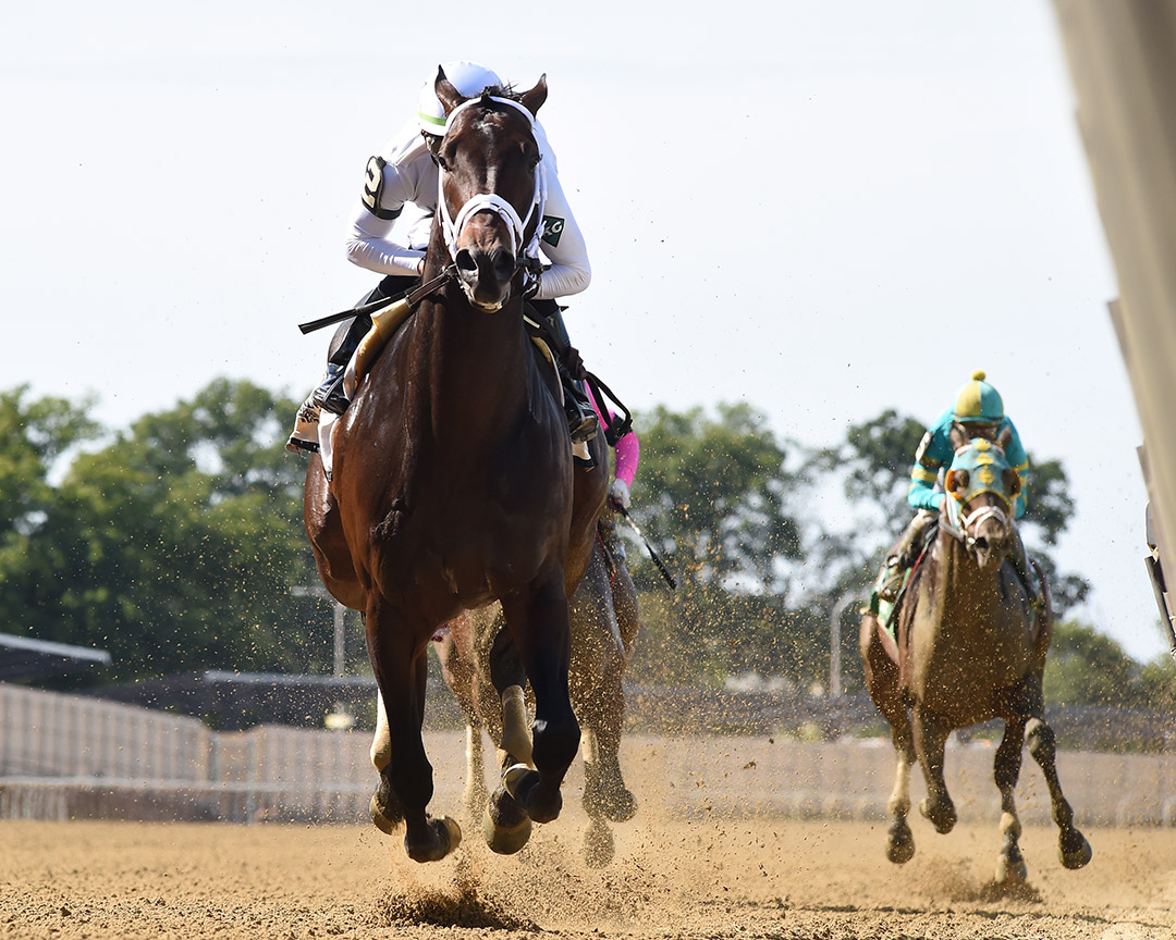 Life Is Good wins the 2021 Kelso Handicap at Belmont Park