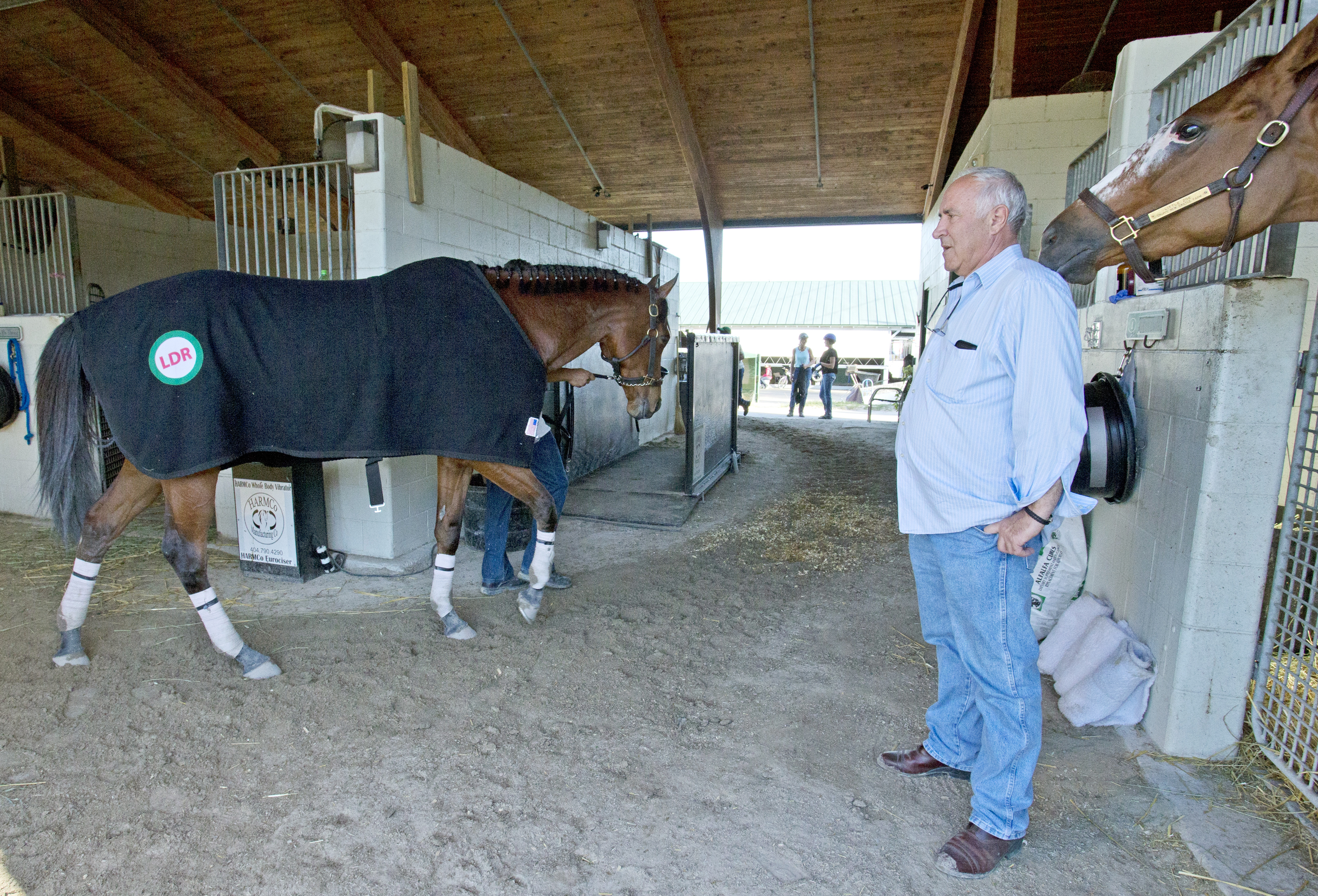 Little Mike with trainer Carlo Vaccarezza