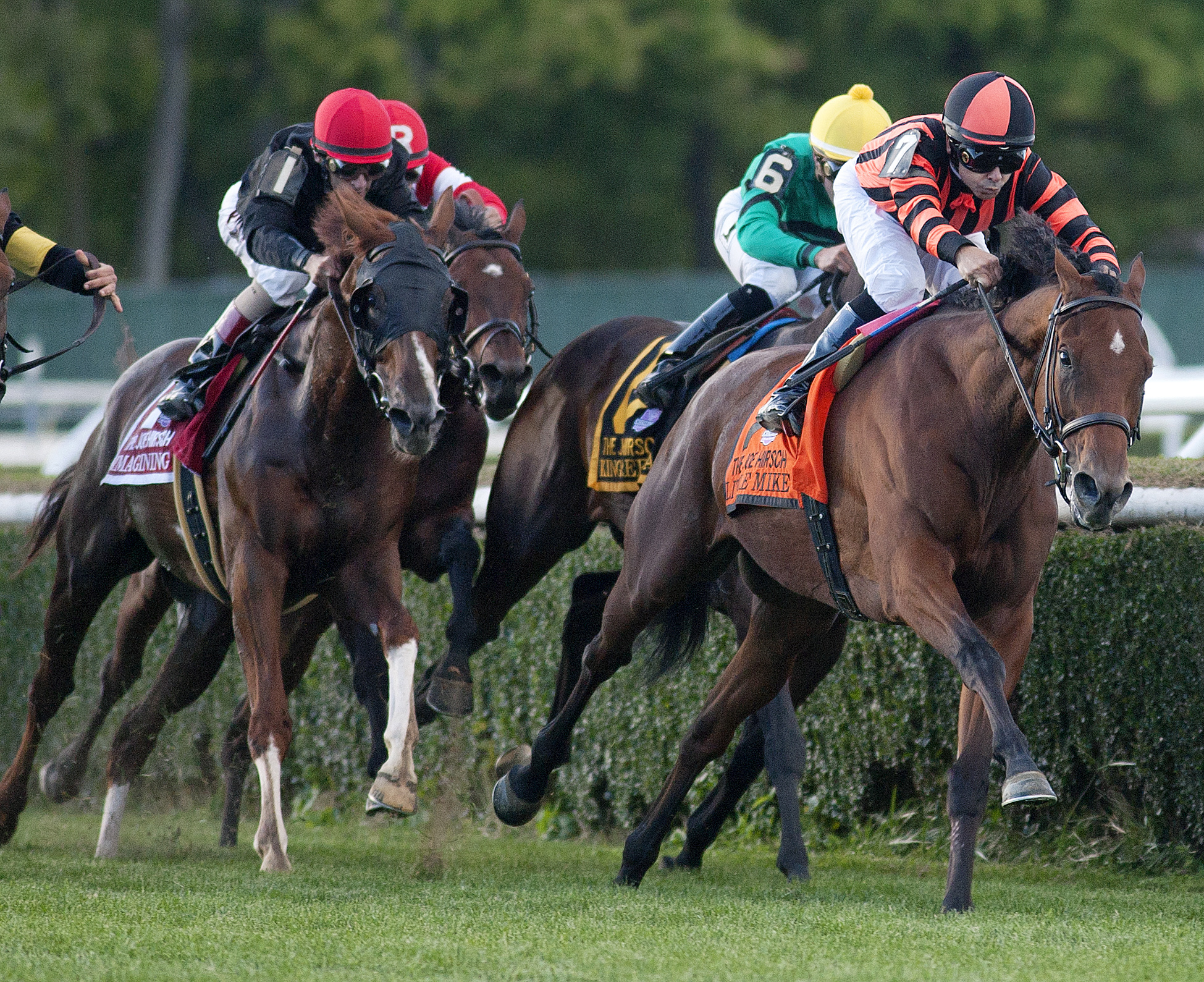 Little Mike wins the Joe Hirsch Turf Classic