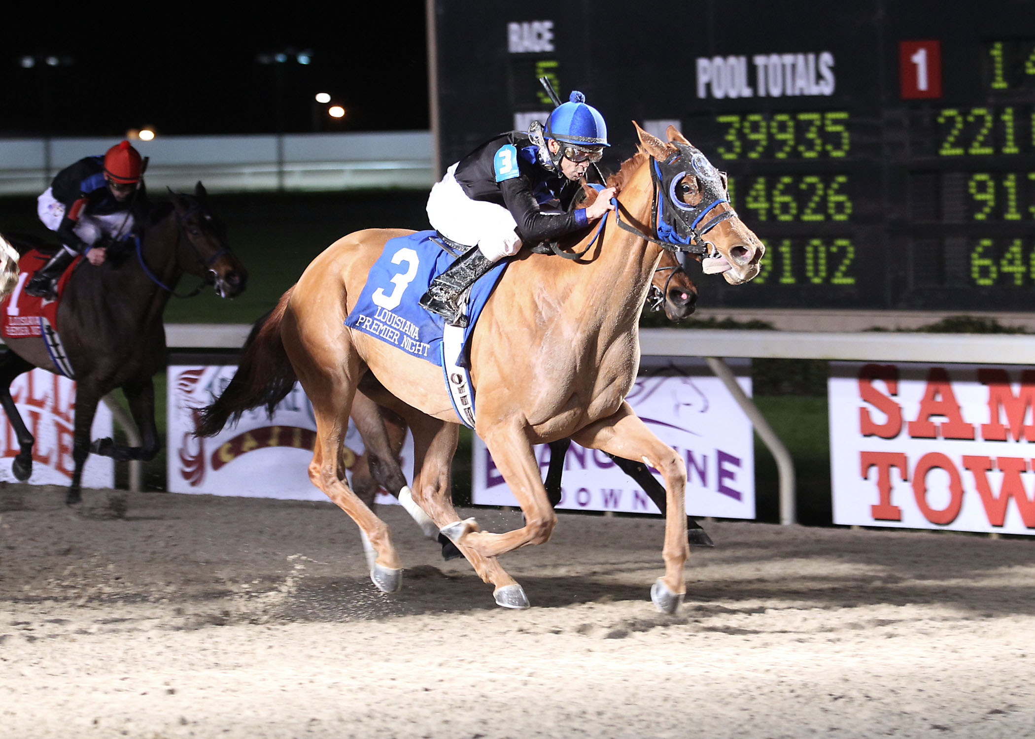 Little Ms Protocol wins the Night Distaff Stakes