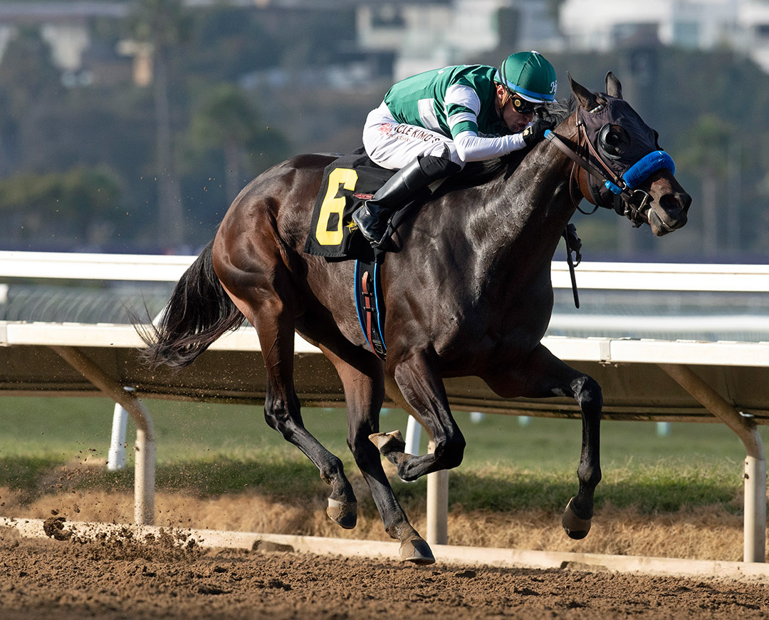 Livingmybestlife wins the 2021 Seashell Stakes at Del Mar