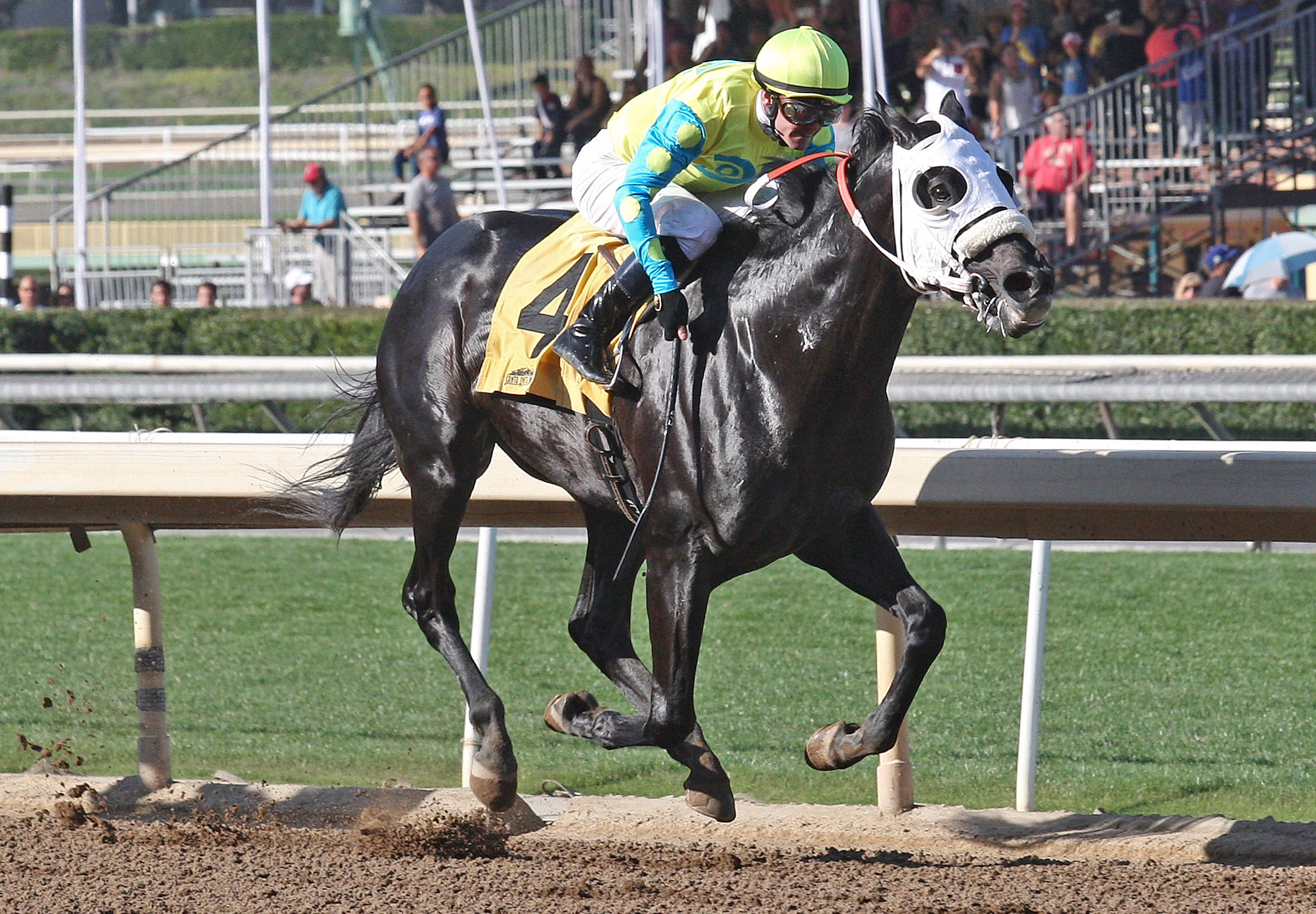 Lombo wins the 2018 Robert B. Lewis Stakes