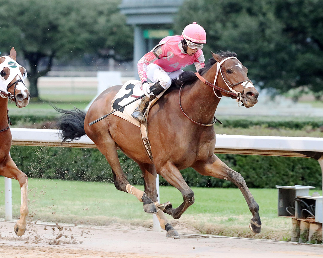 Lone Rock wins the 2021 Tinsel Stakes at Oaklawn Park
