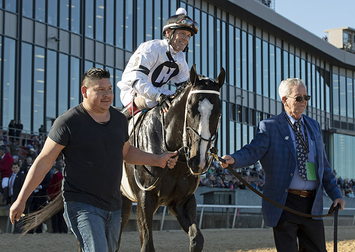 Long Range Toddy with Willis Horton after the Rebel Stakes