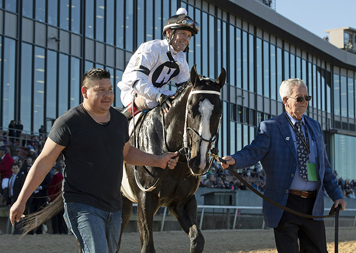 Willis Horton with Long Range Toddy at the Rebel Stakes