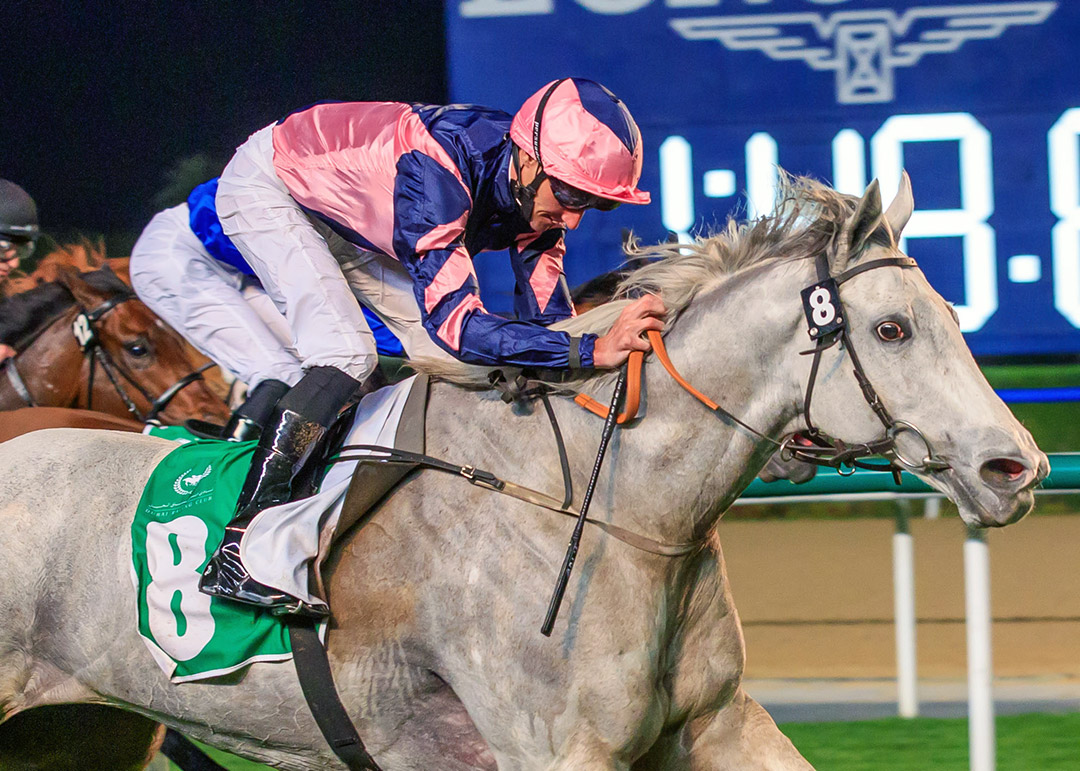 Lord Glitters wins the 2022 Singspiel Stakes at Meydan Racecourse