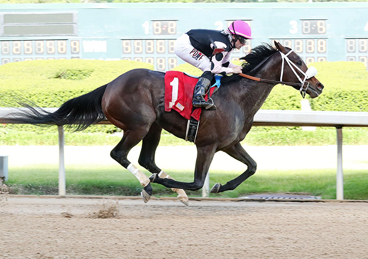 Lucky Betty wins an April 23 allowance at Oaklawn Park