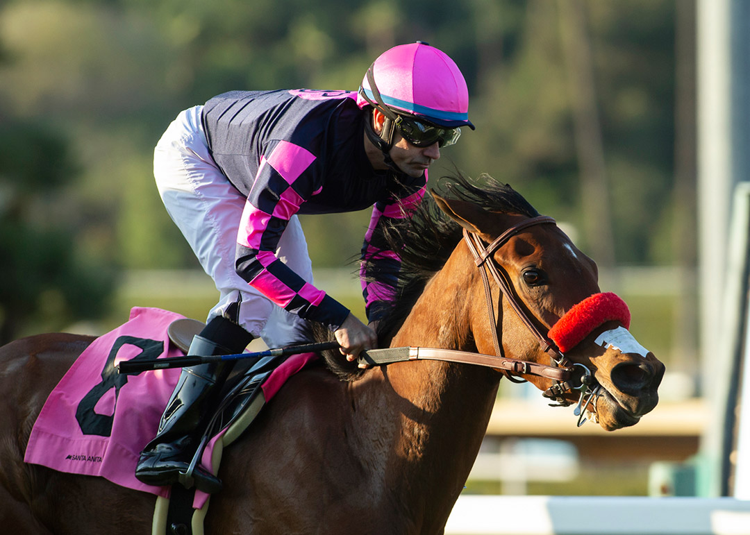 Lucky Girl wins the 2022 China Doll Stakes at Santa Anita Park