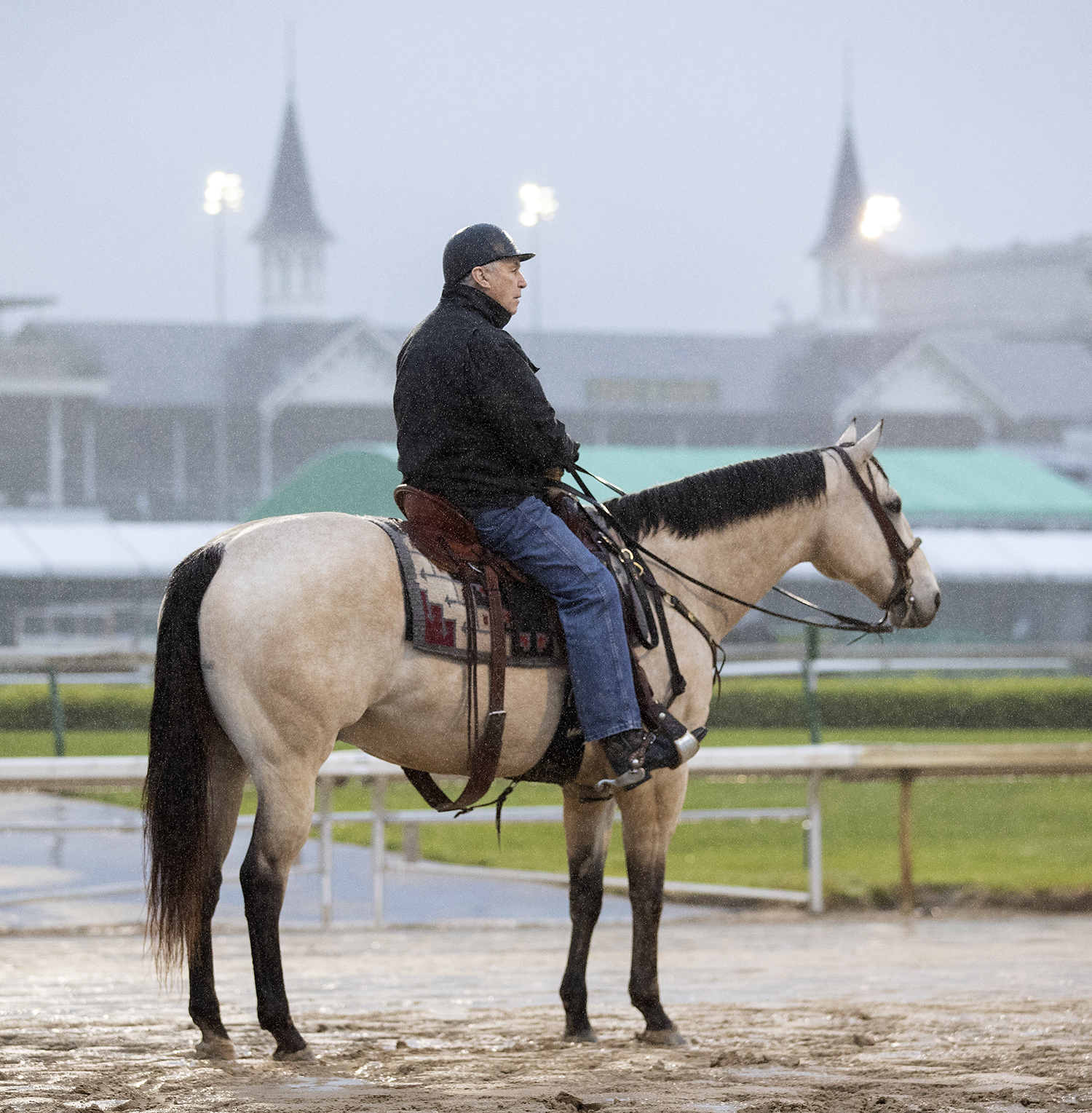 Trainer D. Wayne Lukas at Churchill in April 2018