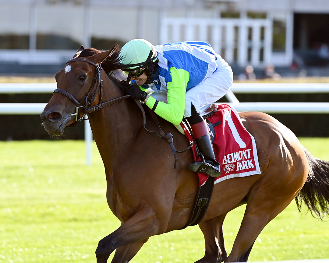 Magic Attitude wins the 2021 Sheepshead Bay Stakes at Belmont Park
