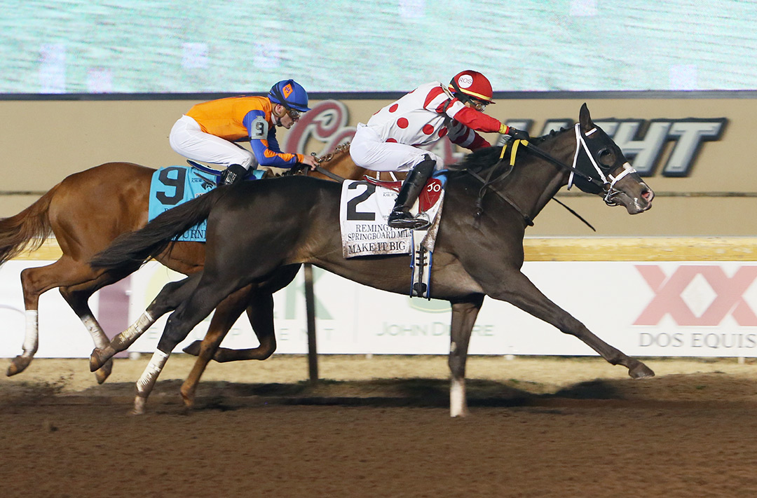 Make It Big wins the 2021 Springboard Mile at Remington Park
