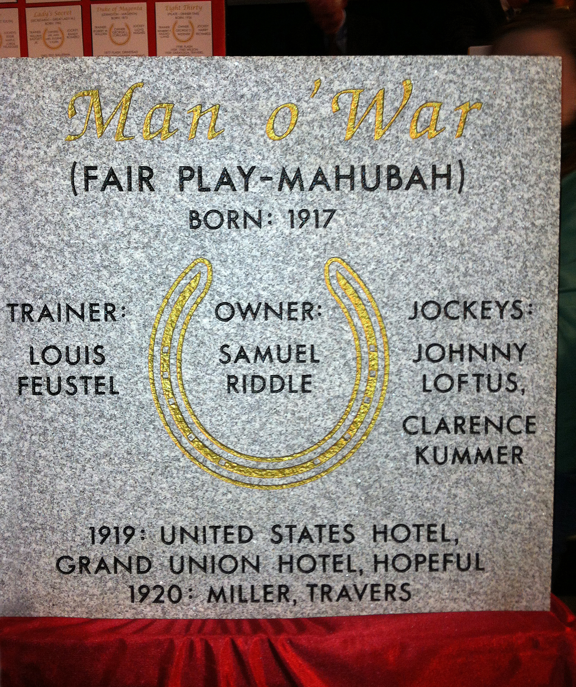 Man o'War plaque