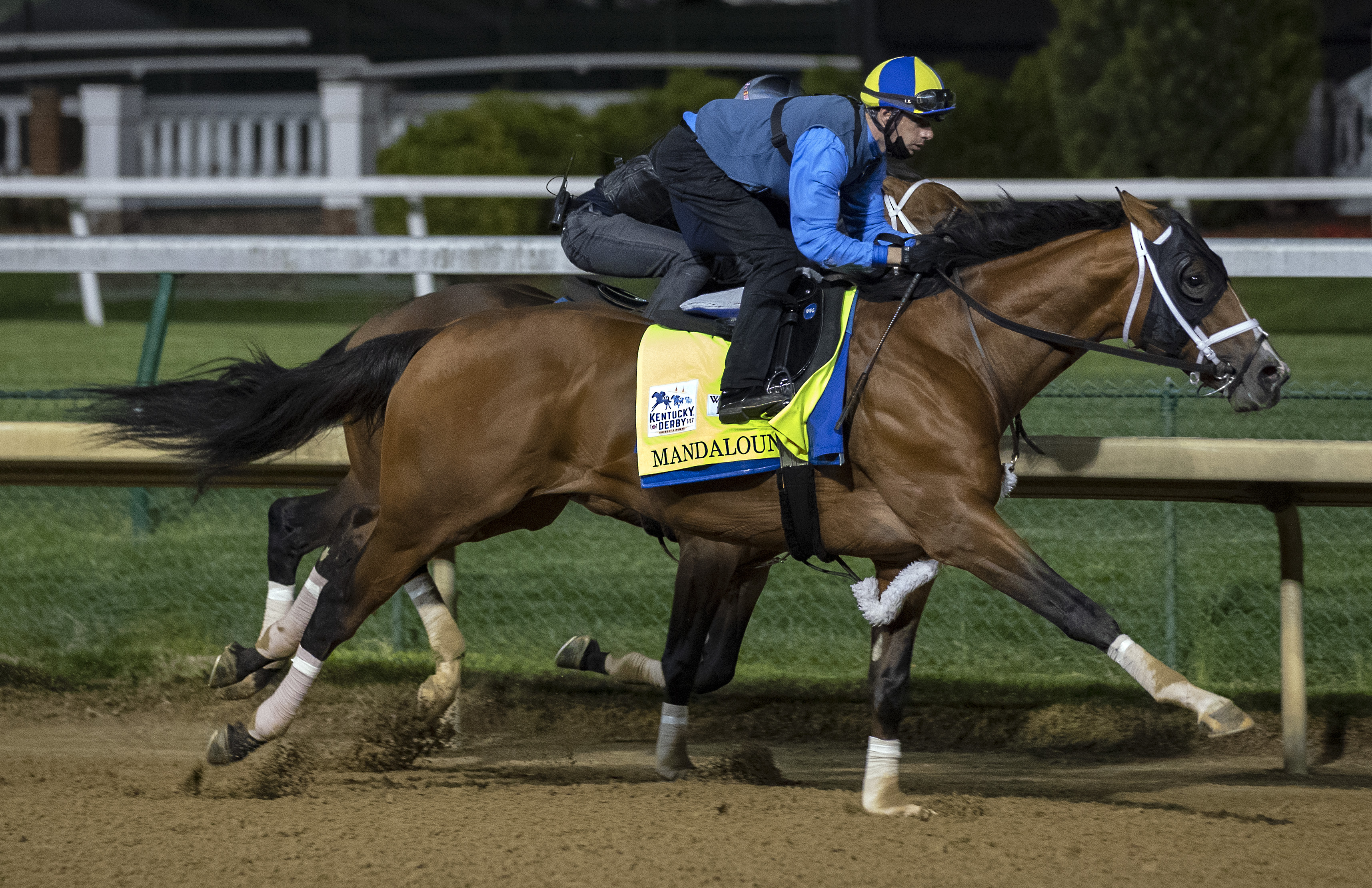 Mandaloun works at Churchill Downs 4-17-2021