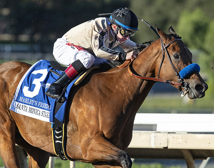 Marley-s Freedom wins the Santa Monica Stakes