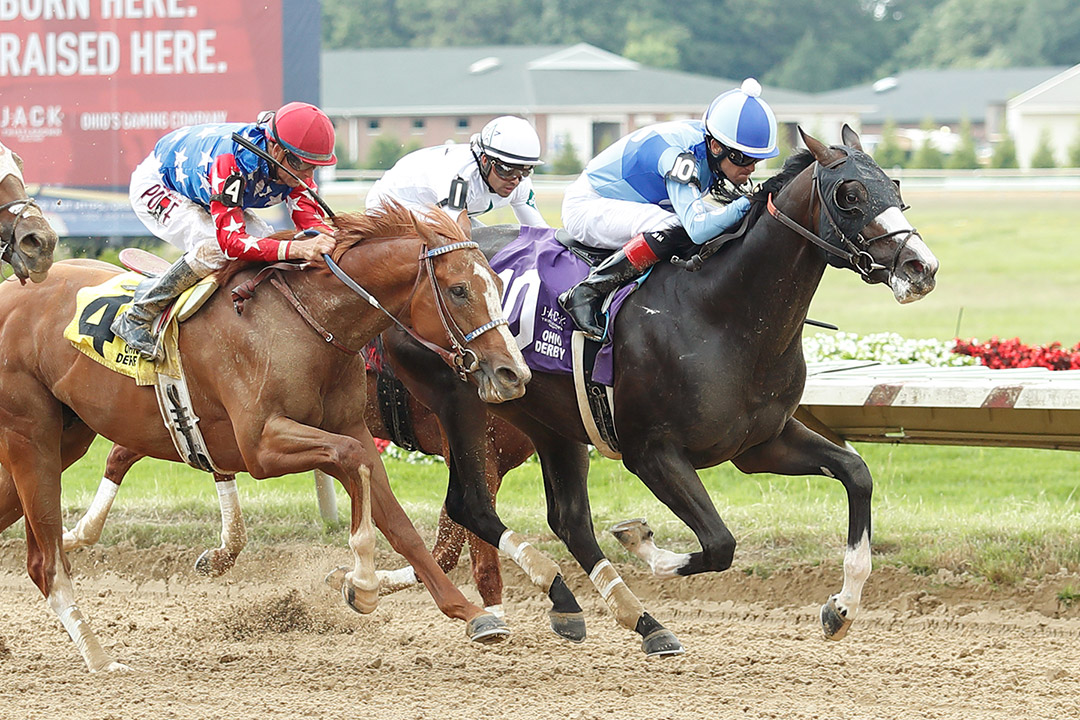 Masqueparade (10) wins the 2021 Ohio Derby at Thistledown