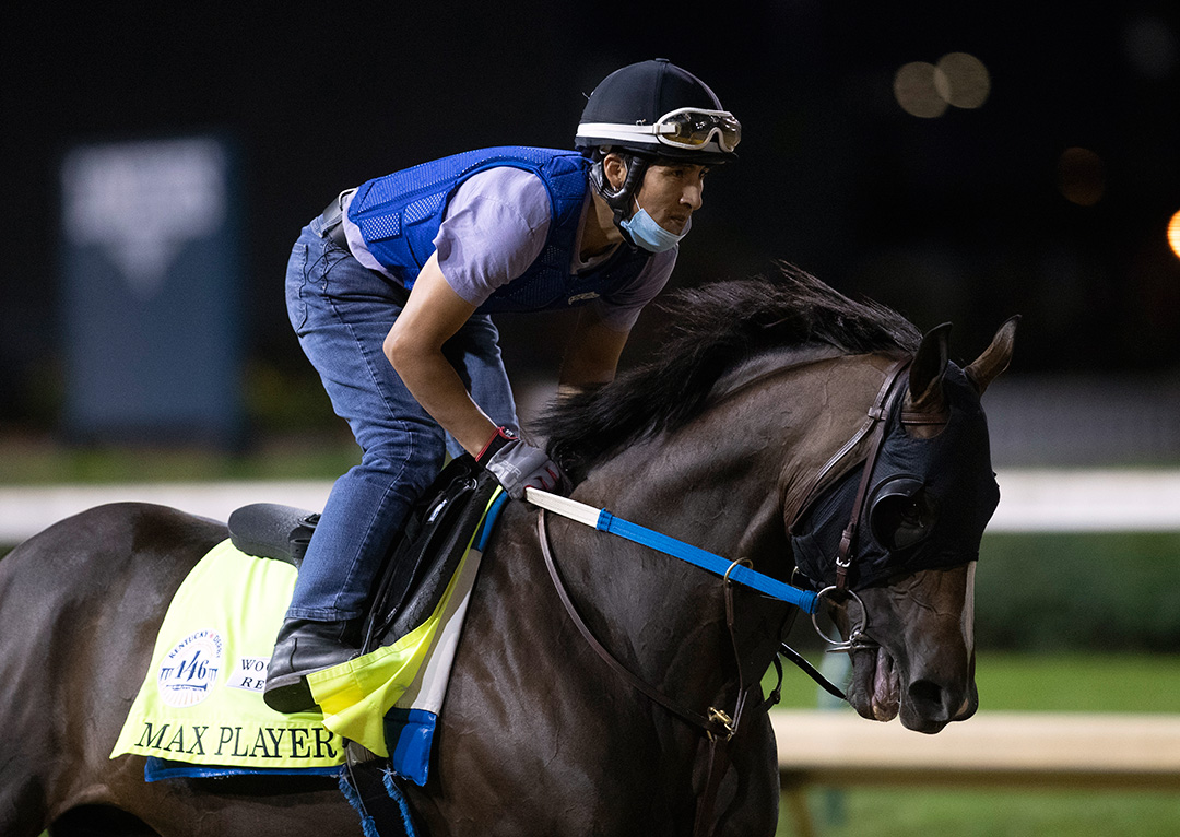Max Player trains at Churchill Downs on Sept. 4