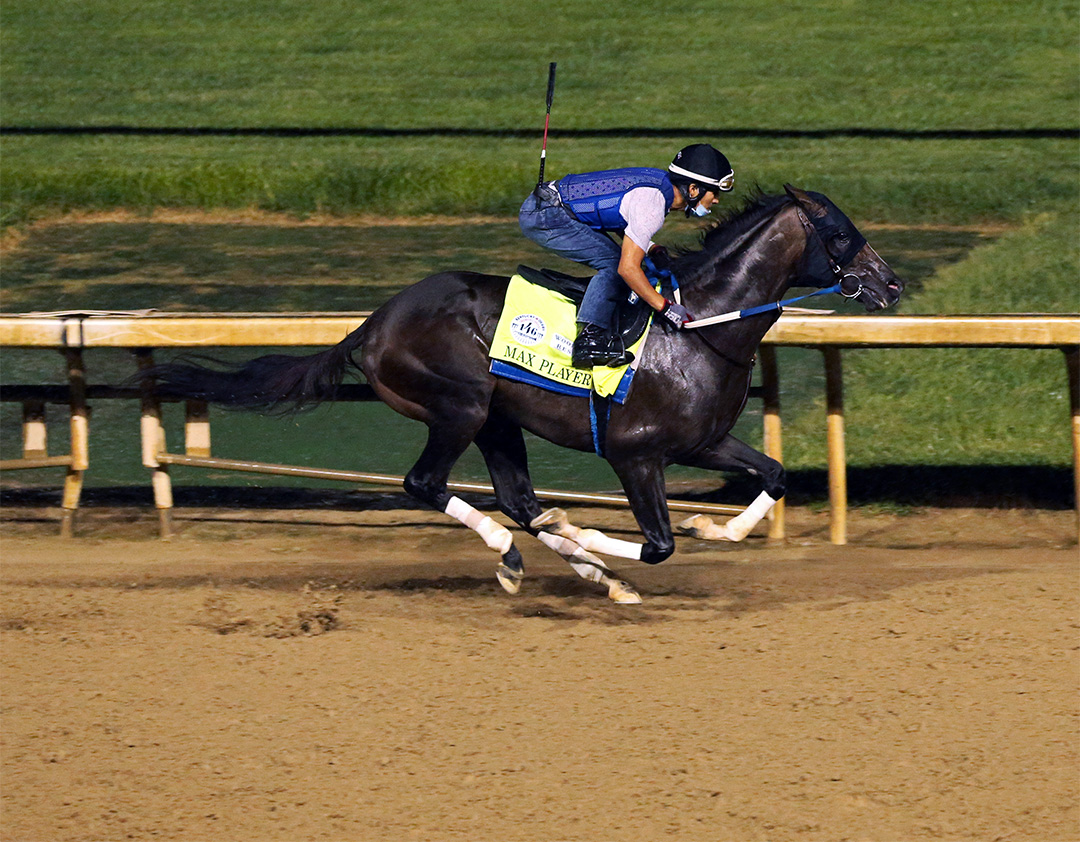 Max Player trains at Churchill Downs on Aug. 31