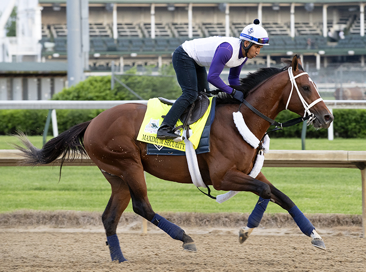 Maximum Security trains at Churchill on May 1