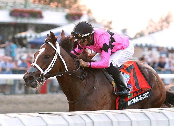 Maximum Security wins the Haskell Stakes at Monmouth Park