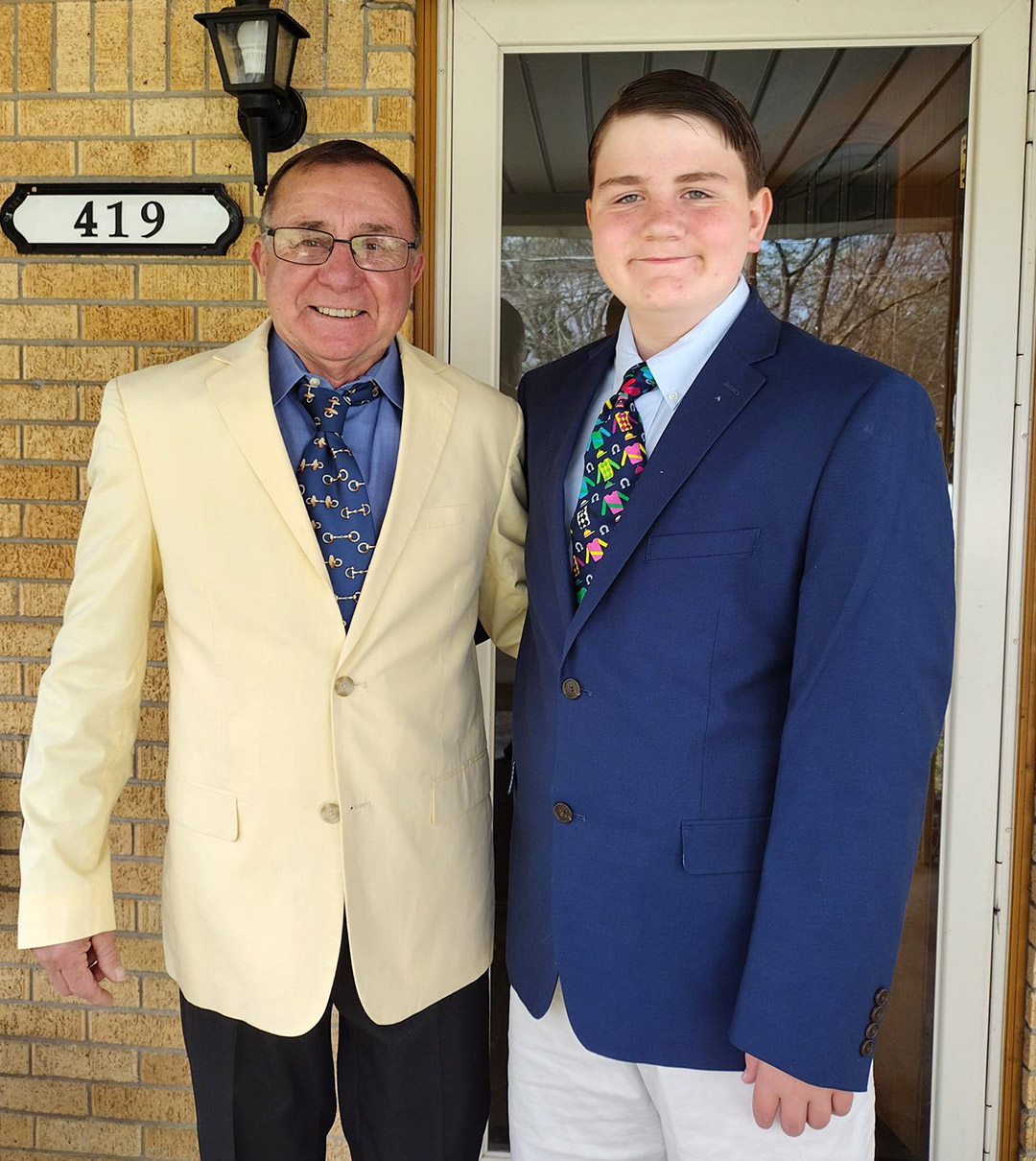 Burl McBride (left) and adopted son Andrew