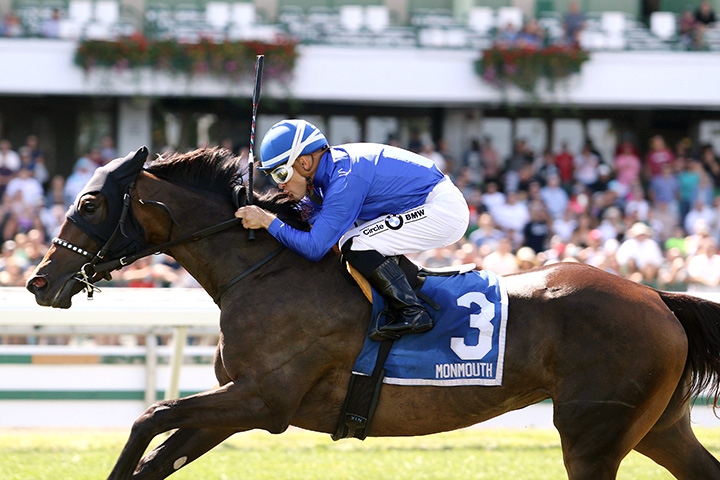 Micheline wins the Sorority Stakes at Monmouth Park