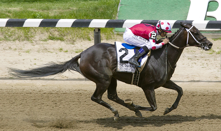 Midnight Bisou wins the 2019 Ogden Phipps