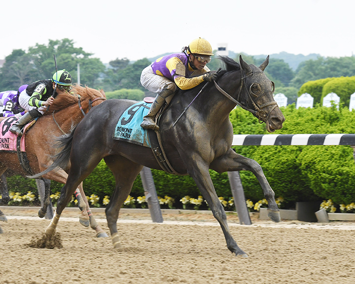Midnight Disguise wins the 2018 Bouwerie Stakes
