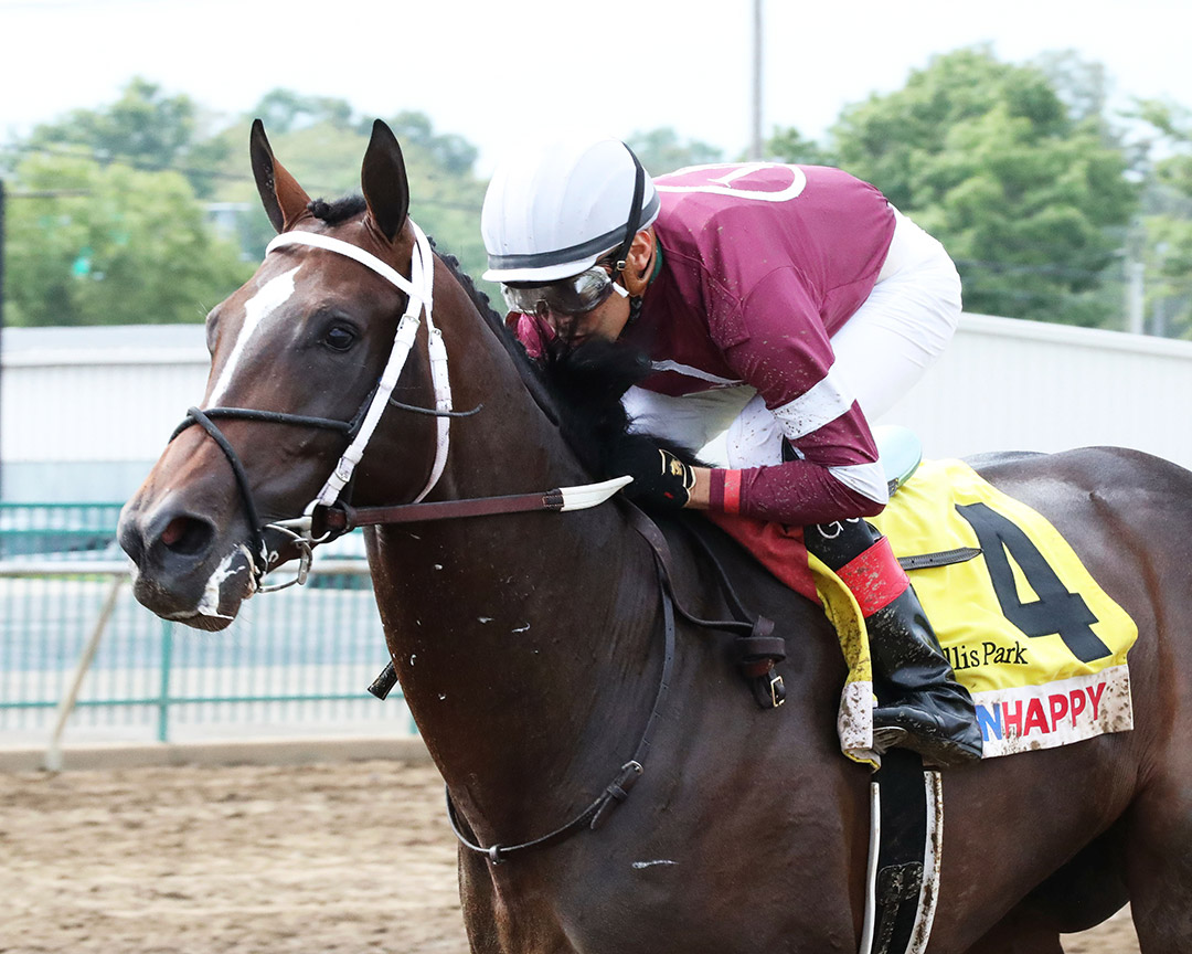 Midnight Bourbon wins an August 2020 maiden race at Ellis Park