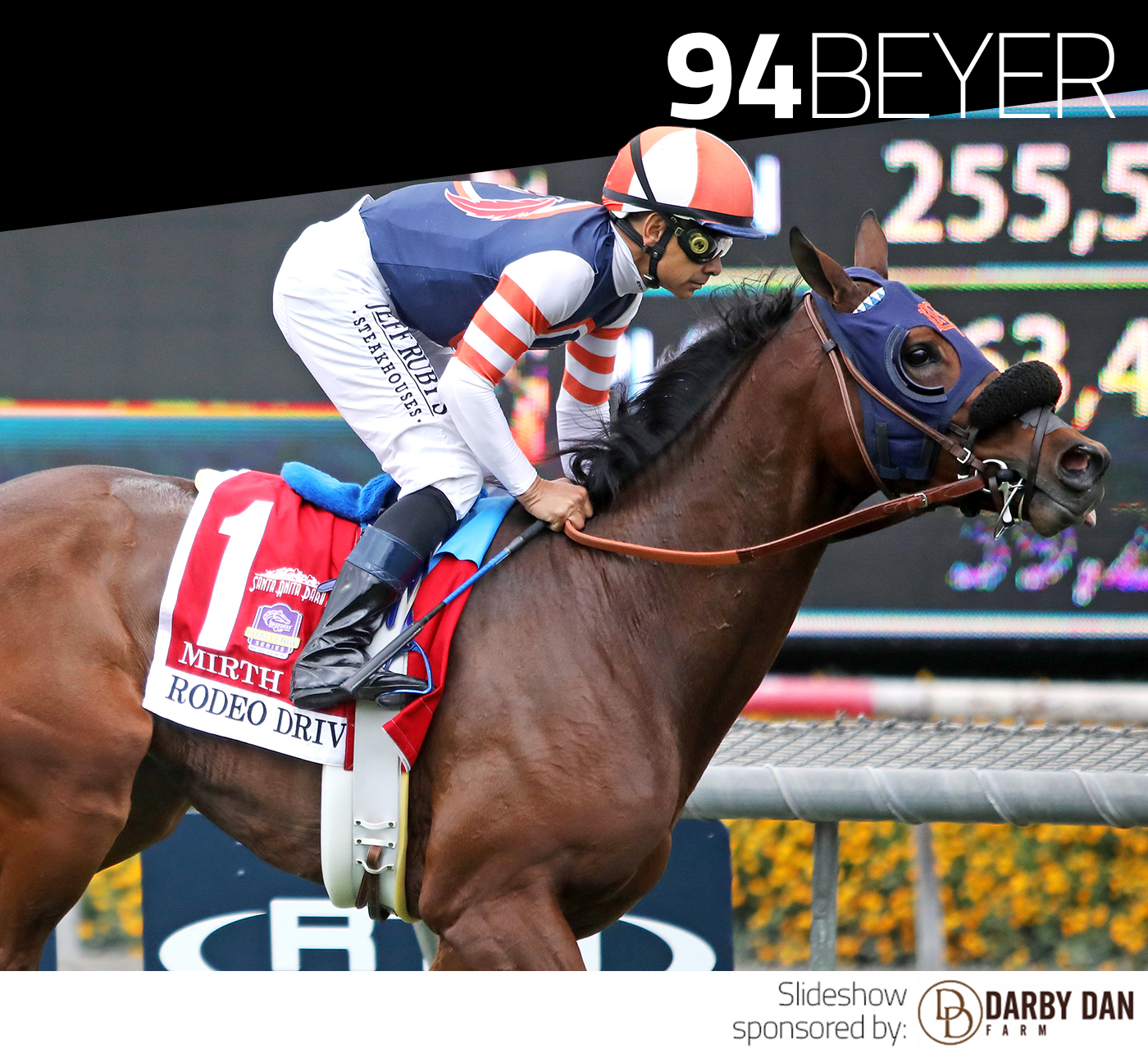 Mirth, Rodeo Drive Stakes, BEYER