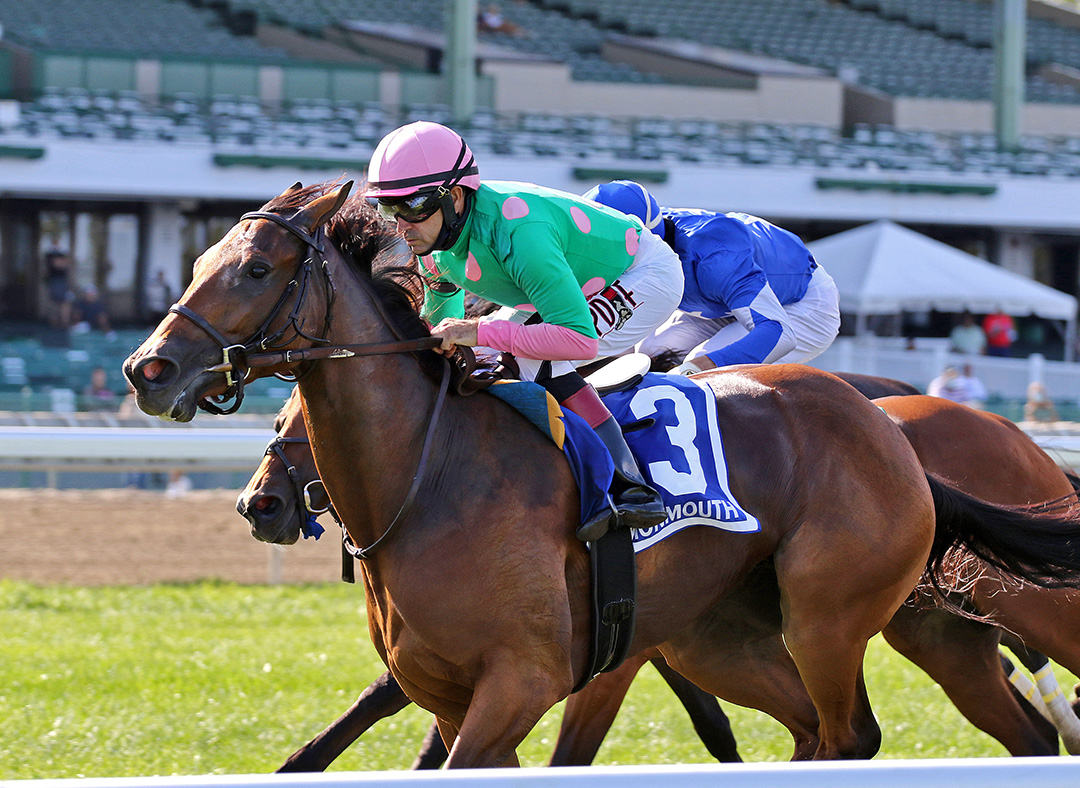 Mischevious Dream wins the 2020 Sorority Stakes at Monmouth Park