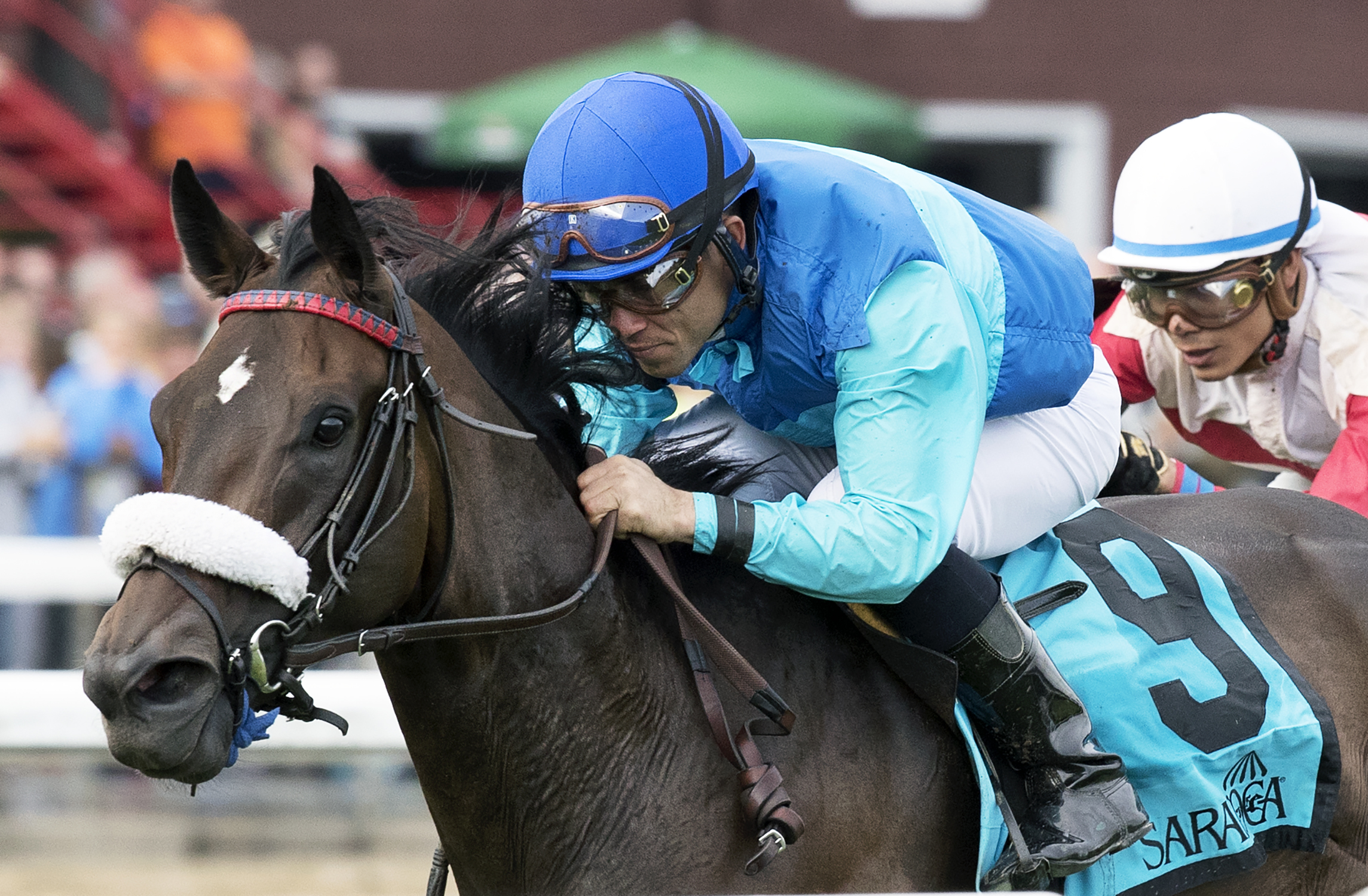 Miss Ella wins the 2017 Caress Stakes