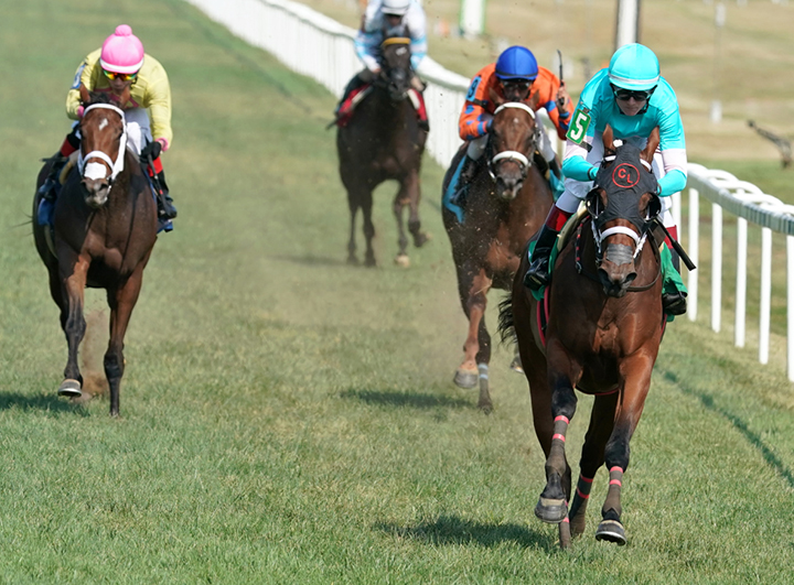 Miss J McKay wins the 2019 Anne Arundel County Stakes at Laurel Park