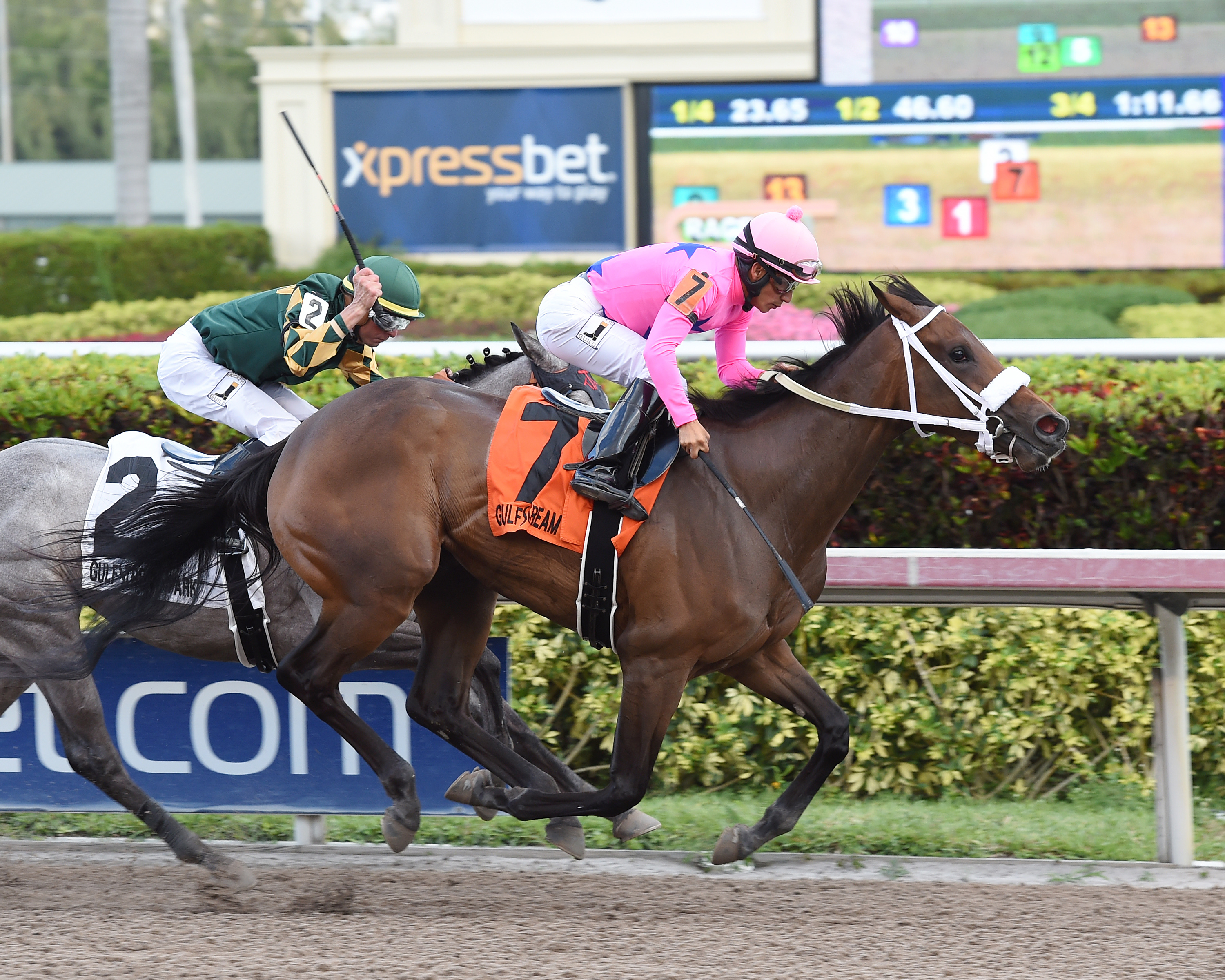 Miss Sky Warrior wins the Davona Dale