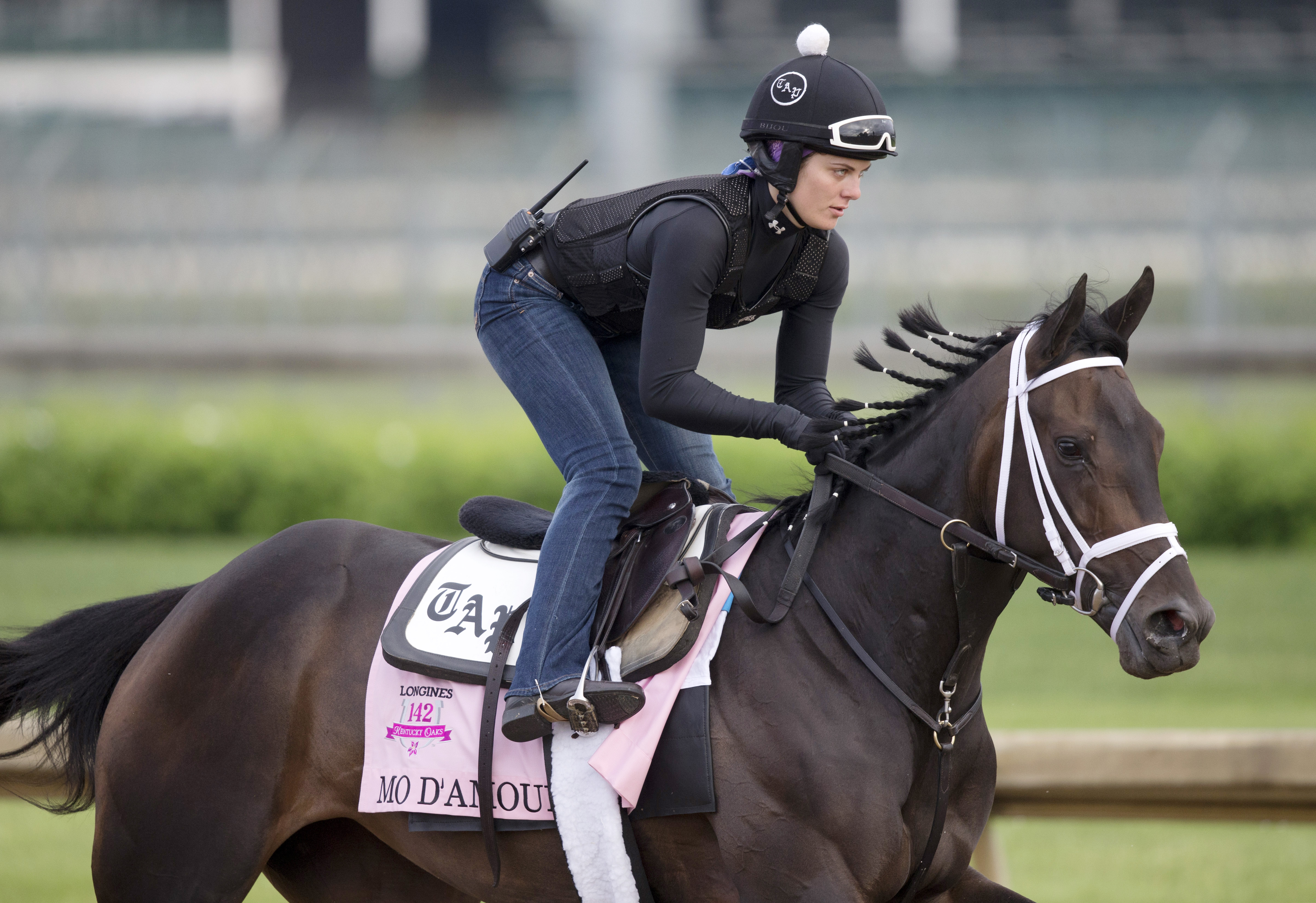 Mo d'Amour trains at Churchill in April