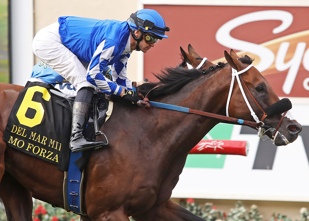 Mo Forza wins the 2021 Del Mar Mile at Del Mar