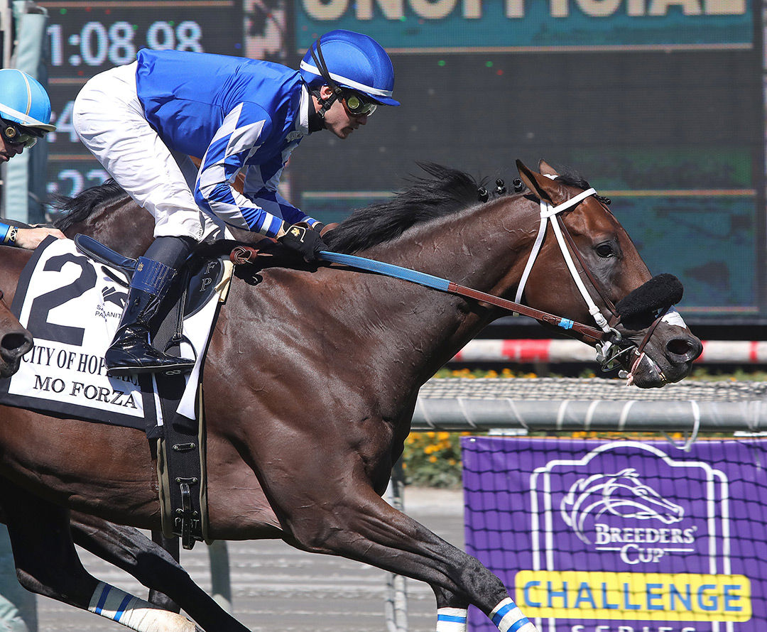 Mo Forza wins the 2021 City of Hope Mile at Santa Anita