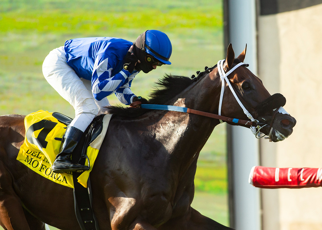 Mo Forza wins the 2020 Del Mar Mile at Del Mar
