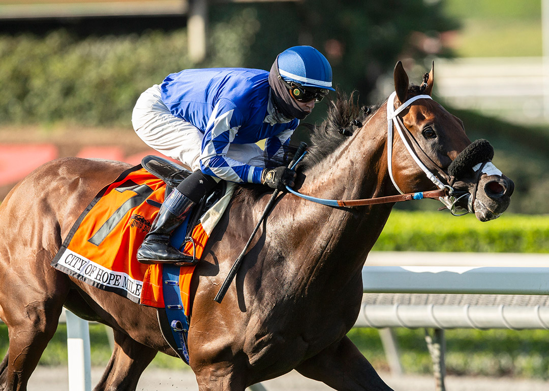 Mo Forza wins the 2020 City of Hope Mile at Santa Anita