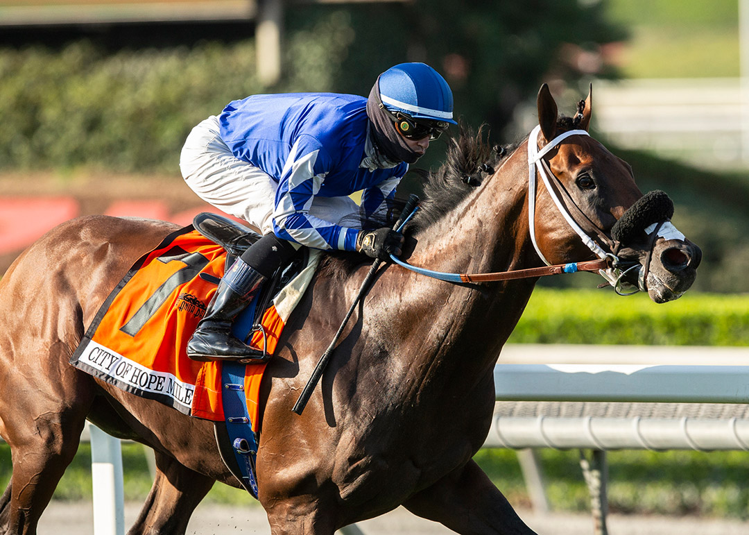 Mo Forza wins the 2020 City of Hope Mile at Santa Anita