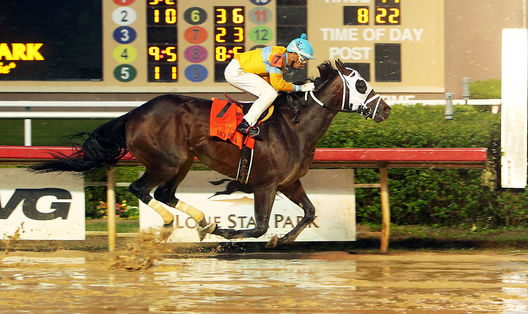 Mo Mosa wins the 2021 Steve Sexton Mile at Lone Star Park