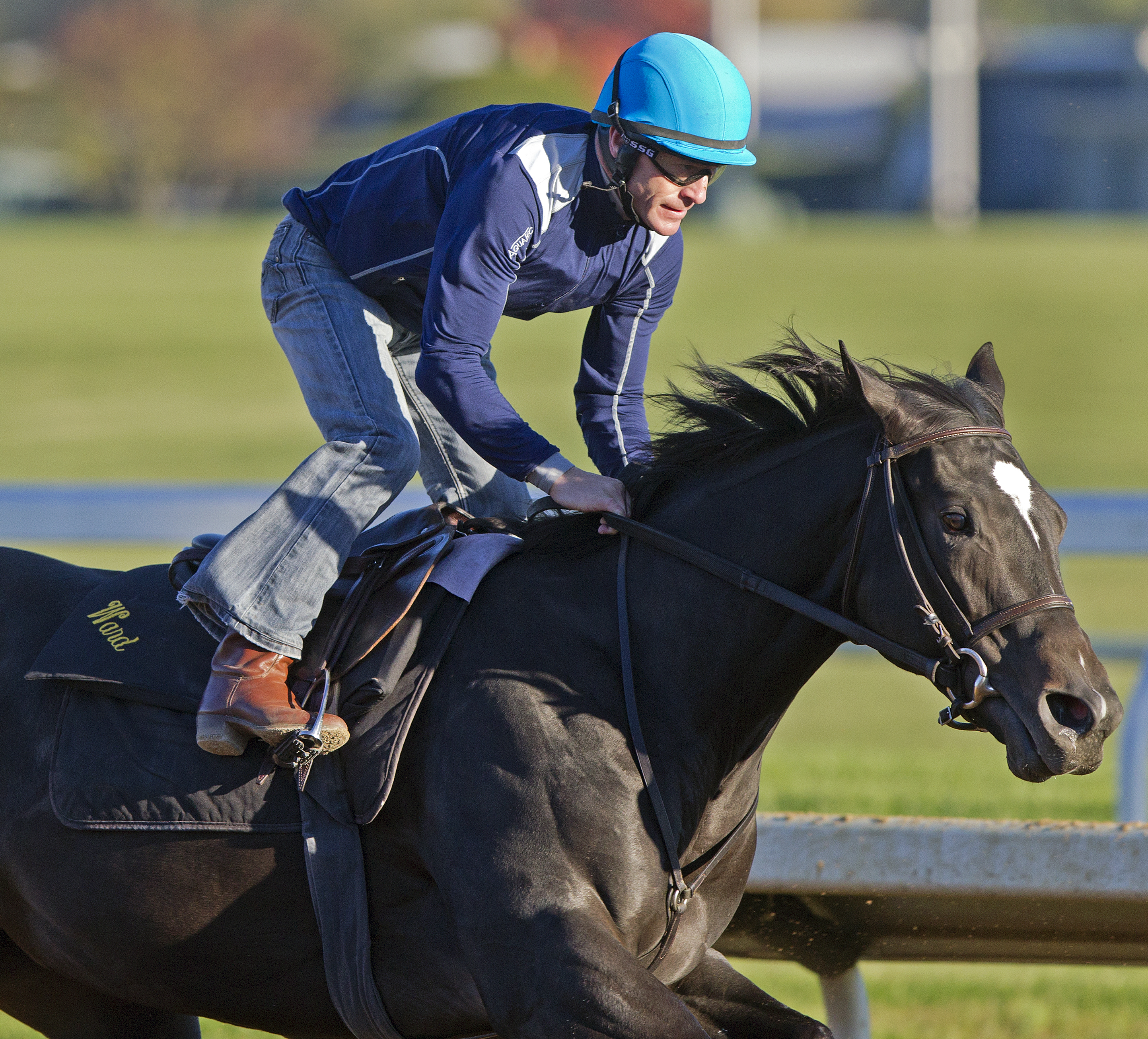 Moment is Right trains at Keeneland in October 2015