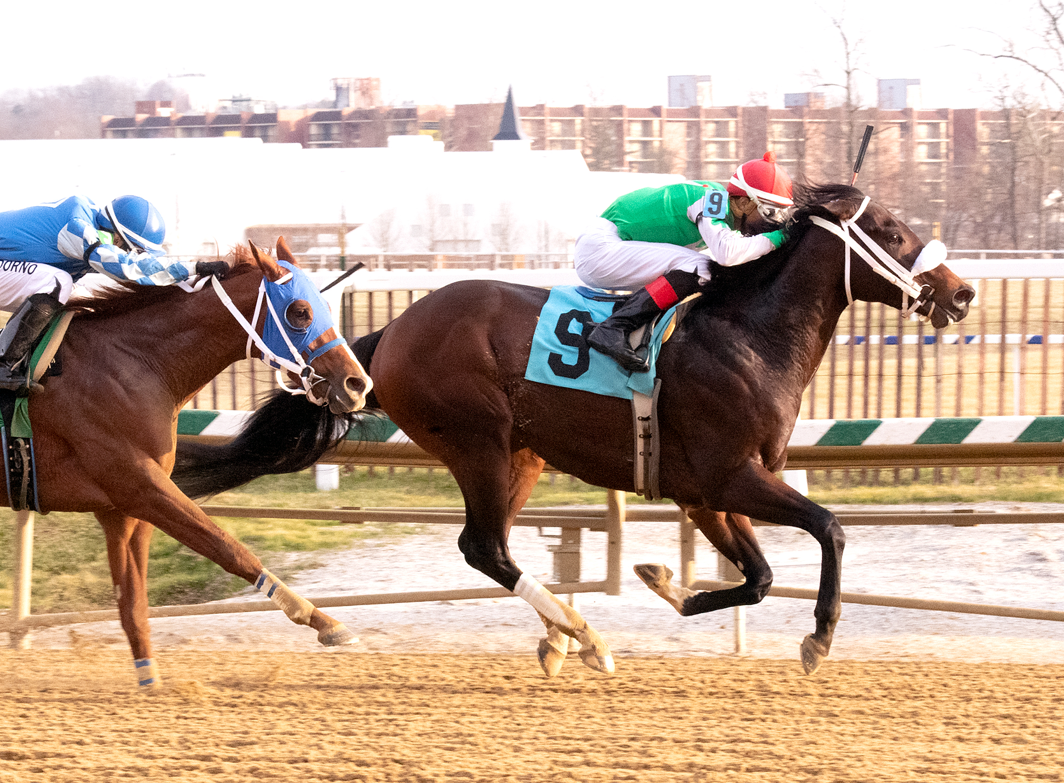 Monday Morning Qb wins the 2019 Heft Stakes
