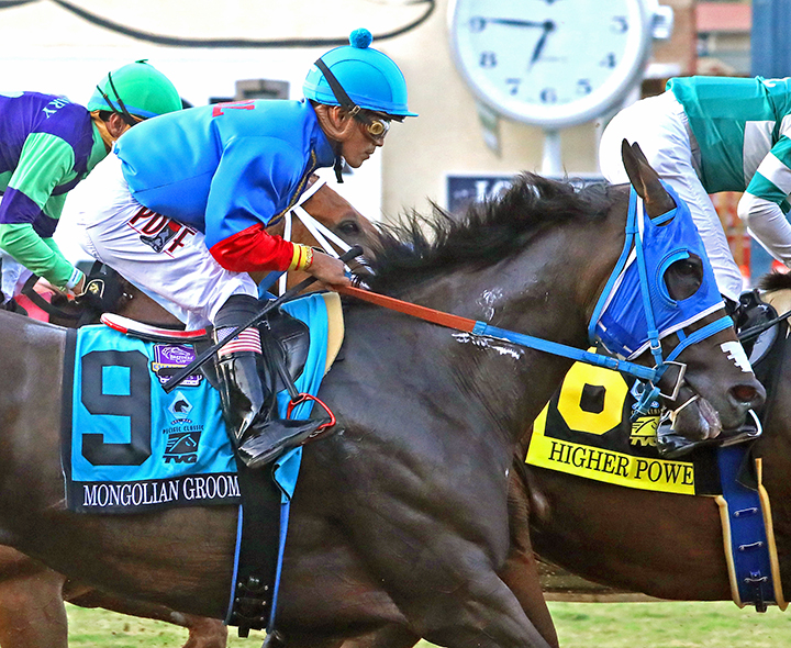 Mongolian Groom finishes third in the Pacific Classic at Del Mar
