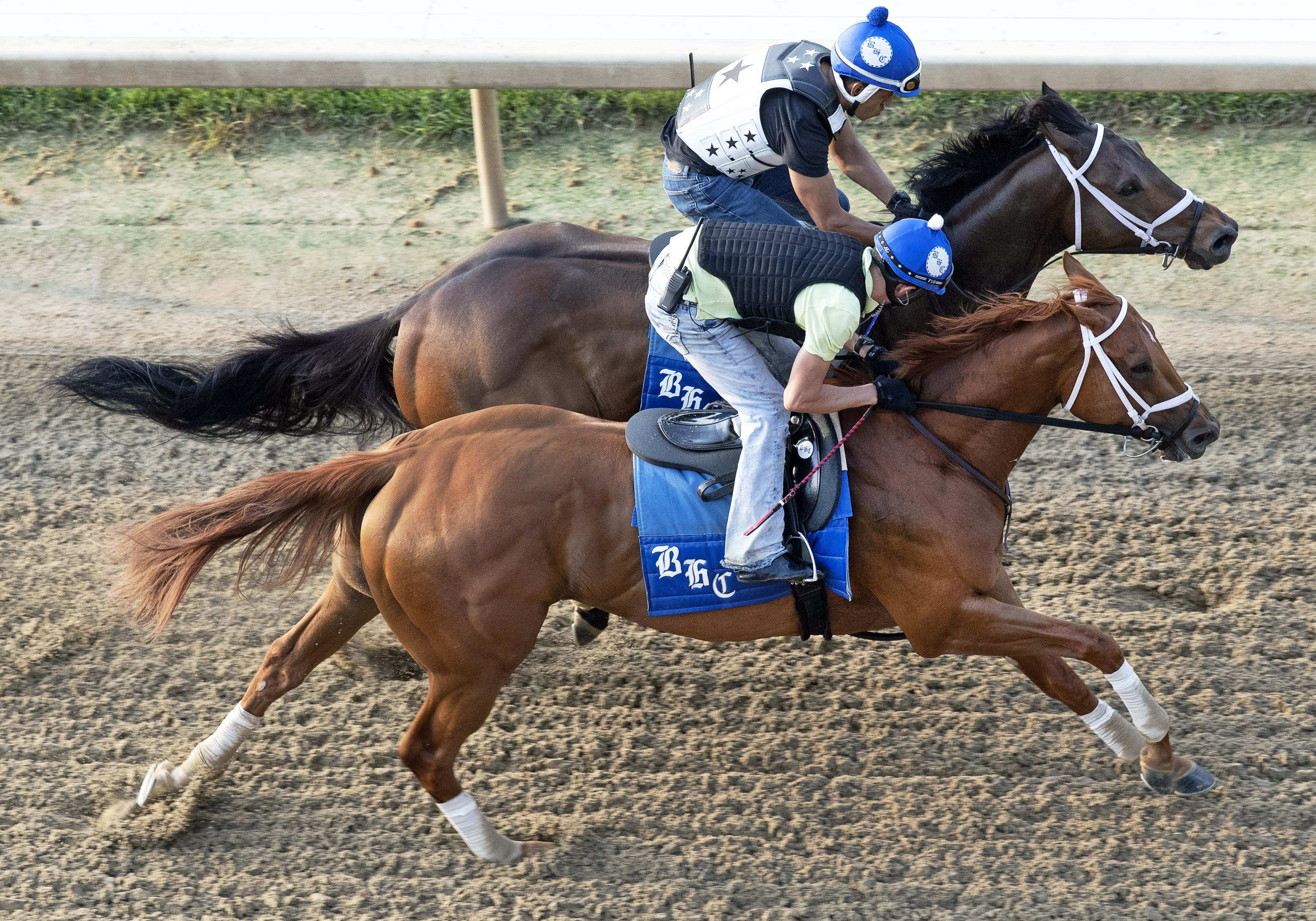 Monomoy Girl works at Churchill for Belmont Stakes
