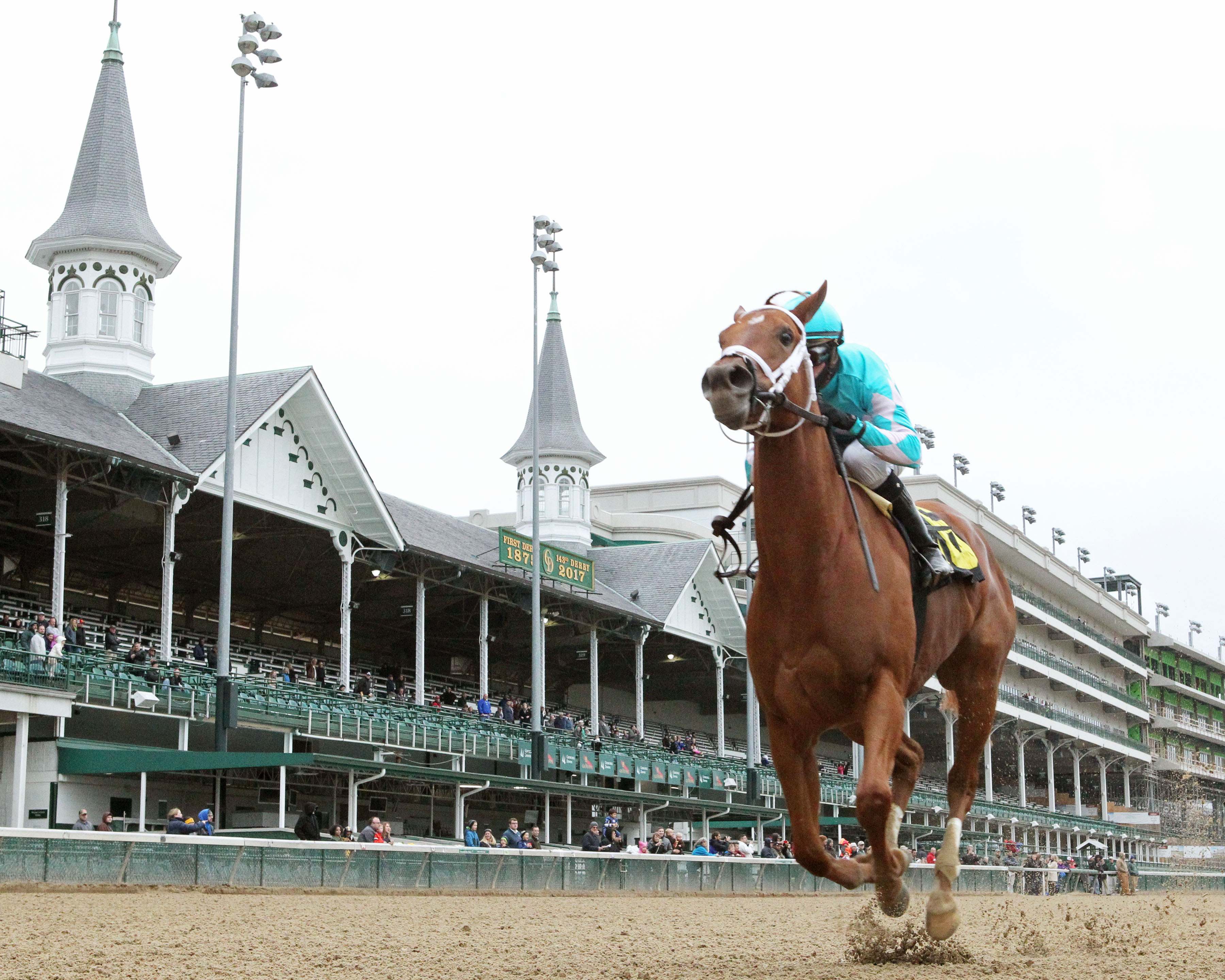 Monomoy Girl wins the 2017 Rags to Riches Stakes
